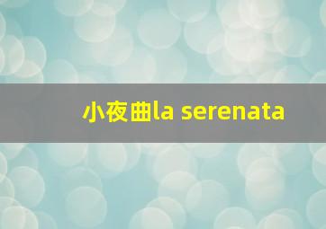 小夜曲la serenata